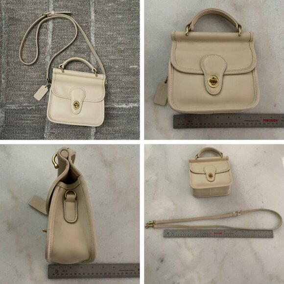 Vintage Coach Winnie Mini Willis Leather Bag 9023 in Bone - Picture 13 of 14
